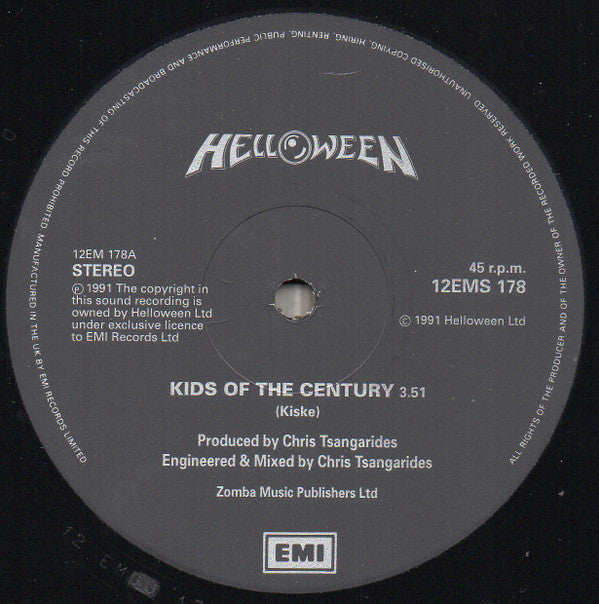 Helloween : Kids Of The Century (12", Single, Ltd)