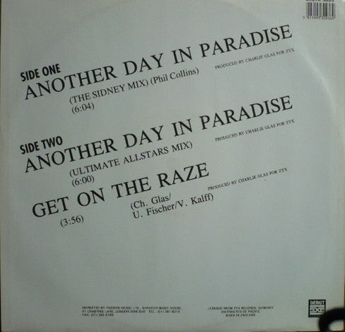 Jam Tronik : Another Day In Paradise (12", Single)