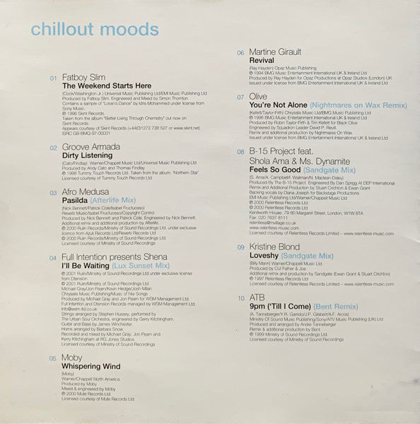 Various : Chillout Moods (CD, Comp)