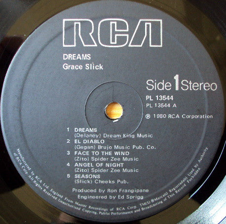 Grace Slick : Dreams (LP, Album)