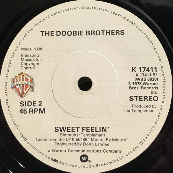 The Doobie Brothers : Minute By Minute (7")