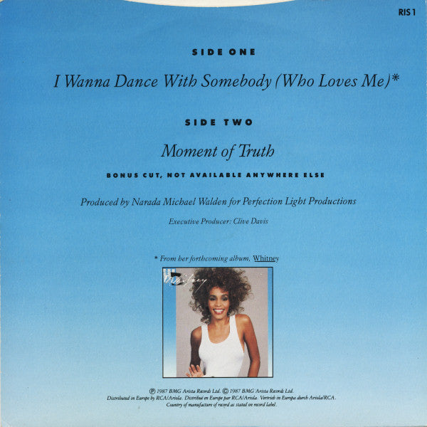 Whitney Houston : I Wanna Dance With Somebody (Who Loves Me) (7", Single, Pap)