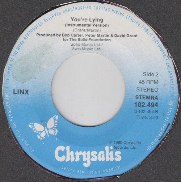 Linx : You're Lying (7")