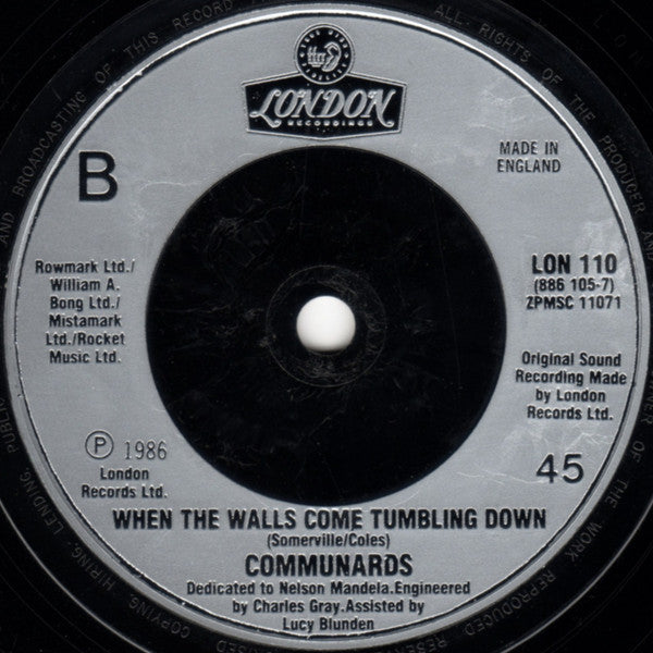 The Communards : So Cold The Night (7", Single, Sil)
