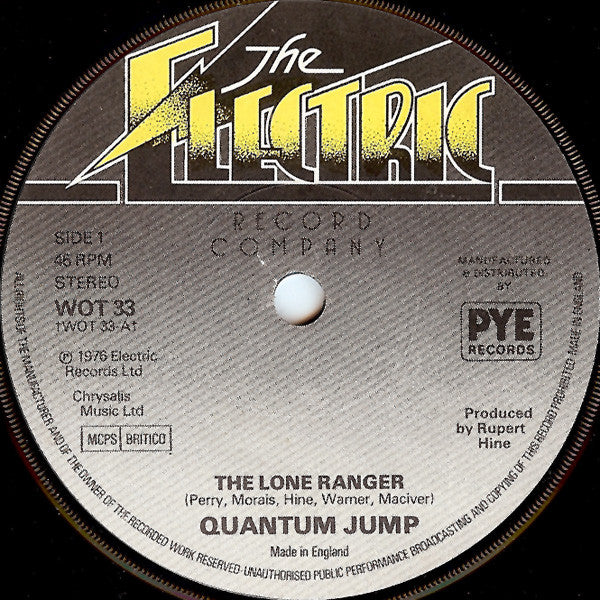 Quantum Jump : The Lone Ranger (7", Single, Sol)