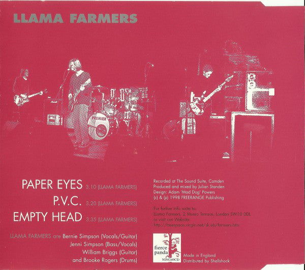 Llama Farmers : Paper Eyes (CD, Single)