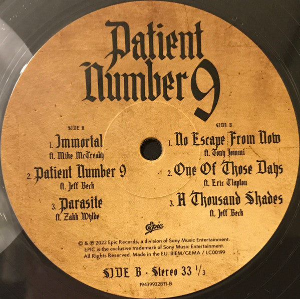 Ozzy Osbourne : Patient Number 9 (2xLP, Album, Gat)
