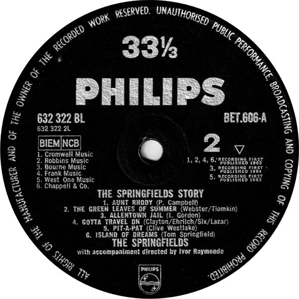 The Springfields : The Springfields Story (2xLP, Comp)