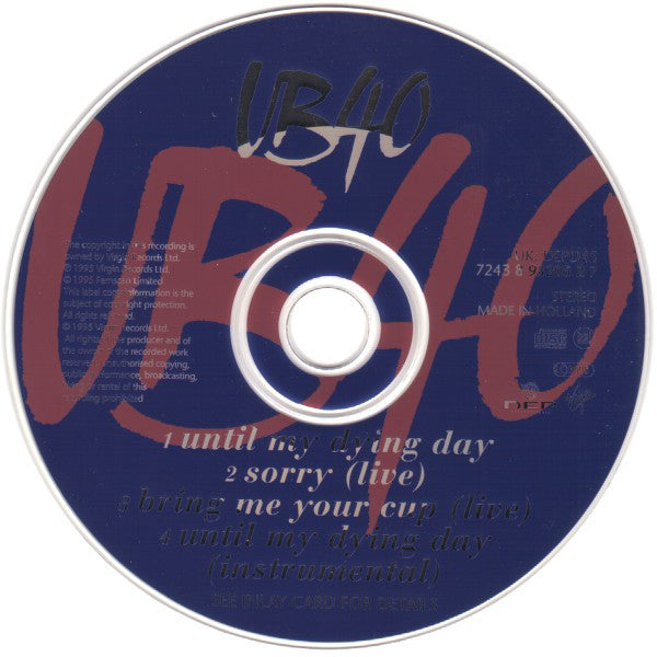 UB40 : Until My Dying Day (CD, Maxi)