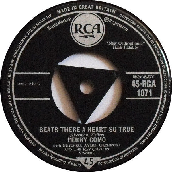 Perry Como : Moon Talk / Beats There A Heart So True (7", Single)