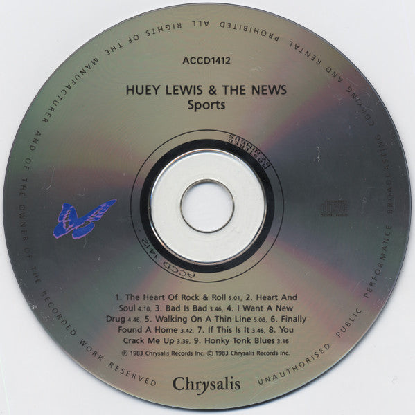 Huey Lewis & The News : Sports (CD, Album, RE)