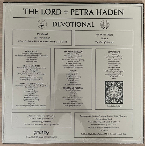 The Lord (2), Petra Haden : Devotional (LP, Album, Ltd, Whi)