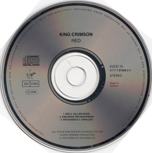 King Crimson : Red (CD, Album, RE)