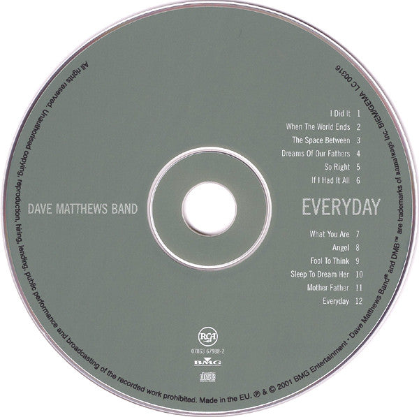 Dave Matthews Band : Everyday (CD, Album, Sli)