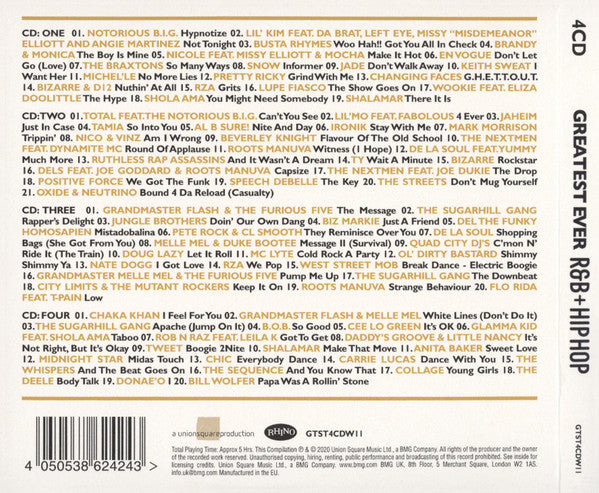 Various : Greatest Ever R&B + Hip Hop (4xCD, Comp)