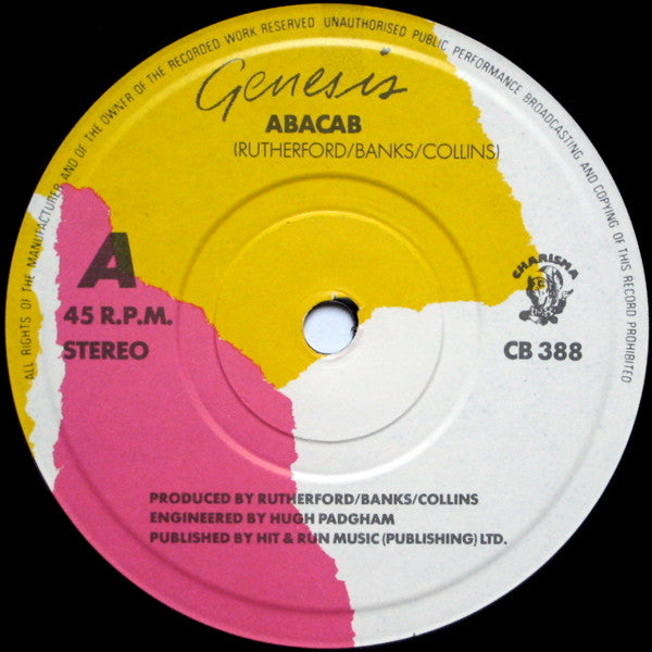 Genesis : Abacab (7", Single, Pap)