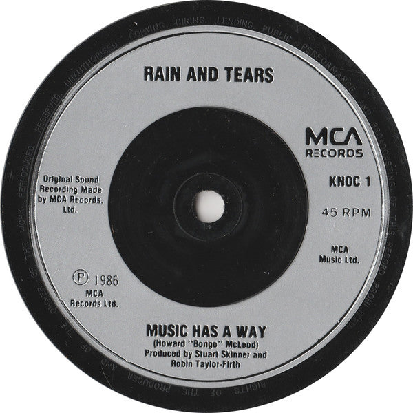 Rain & Tears : I Had A Friend (7", Single, Sil)