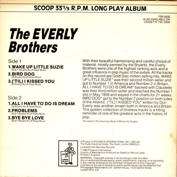 Everly Brothers : The Everly Brothers (7", Album, Comp)