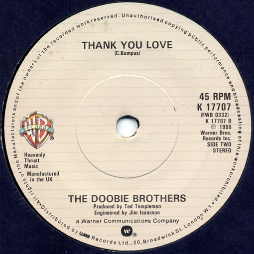 The Doobie Brothers : One Step Closer (7", Single)