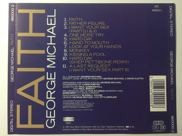 George Michael : Faith (CD, Album, RE, DAD)