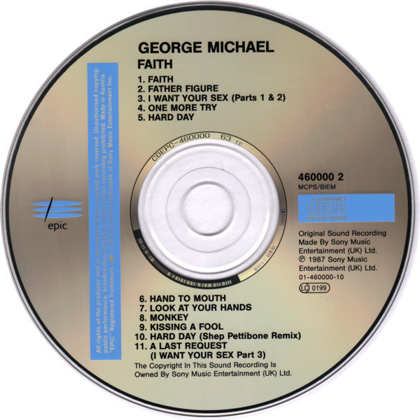 George Michael : Faith (CD, Album, RE, DAD)
