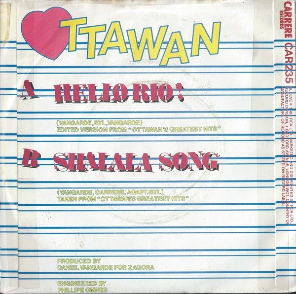 Ottawan : Hello Rio! (7", Single)