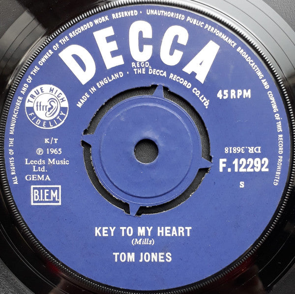 Tom Jones : Thunderball (7", Single)