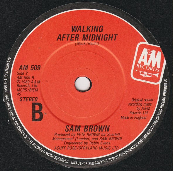 Sam Brown : Can I Get A Witness? (7", Single, Pos)
