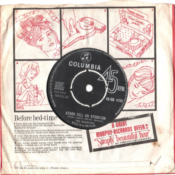 The Shadows : Wonderful Land (7", Single, RE, Bla)