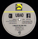 UB40 : I Would Do For You (Extended Mix) (12", Single)