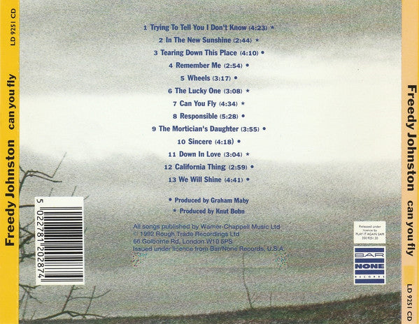 Freedy Johnston : Can You Fly (CD, Album)