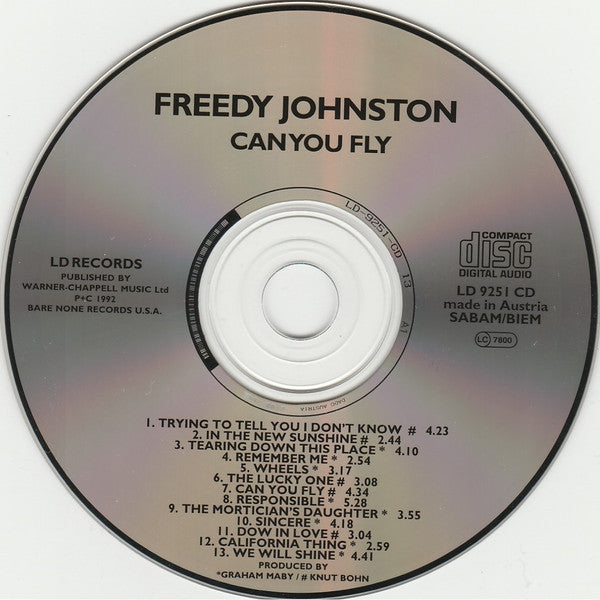 Freedy Johnston : Can You Fly (CD, Album)