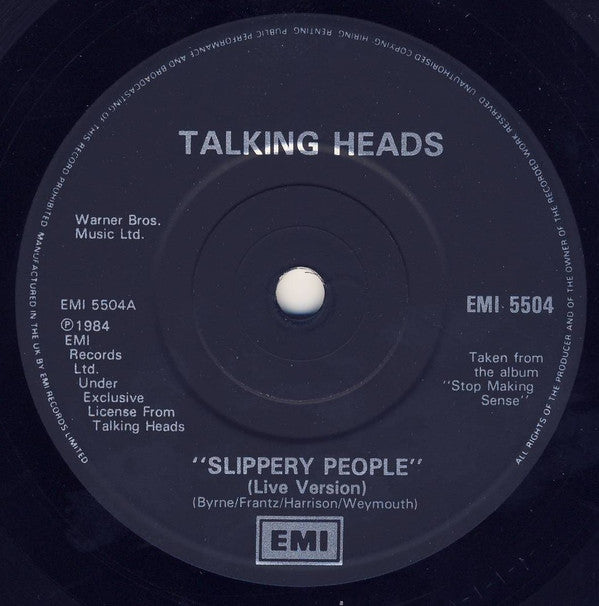 Talking Heads : Slippery People (7")