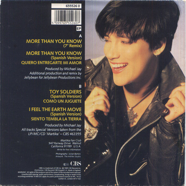 Martika : More Than You Know (7", EP, Ltd, Pos)