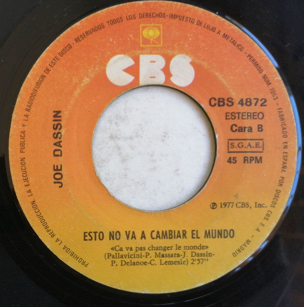 Joe Dassin : Y Si No Existieras (Canta En Español) (7", Single)