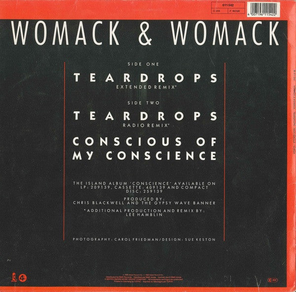 Womack & Womack : Teardrops (12", Maxi)