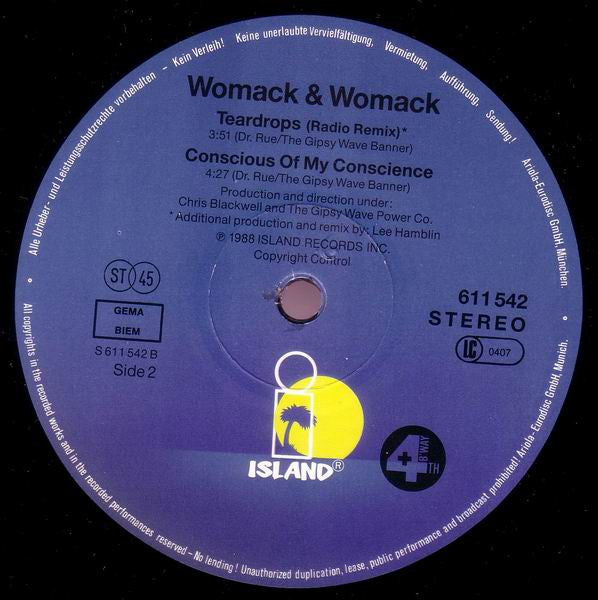 Womack & Womack : Teardrops (12", Maxi)