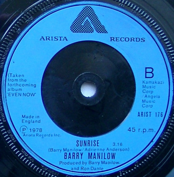 Barry Manilow : Can't Smile Without You (7", Single)