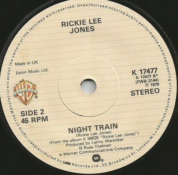 Rickie Lee Jones : Danny's All-Star Joint (7", Single)