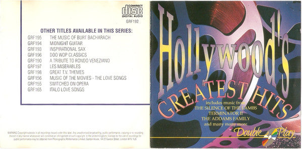 Various : Hollywood's Greatest Hits (CD, Comp)