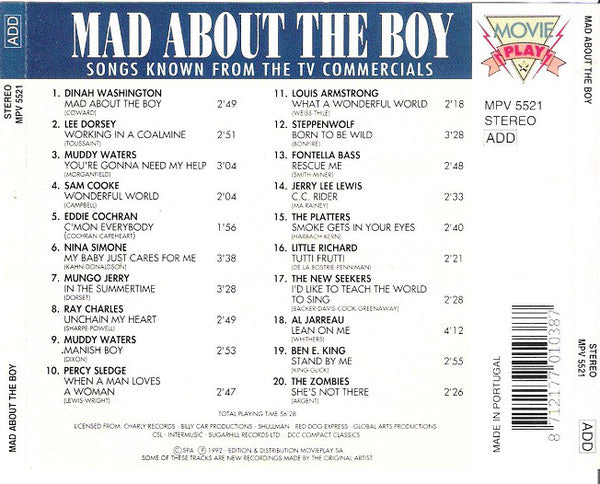 Various : Mad About The Boy (Songs Known From The TV Commercials) (CD, Album, Comp)