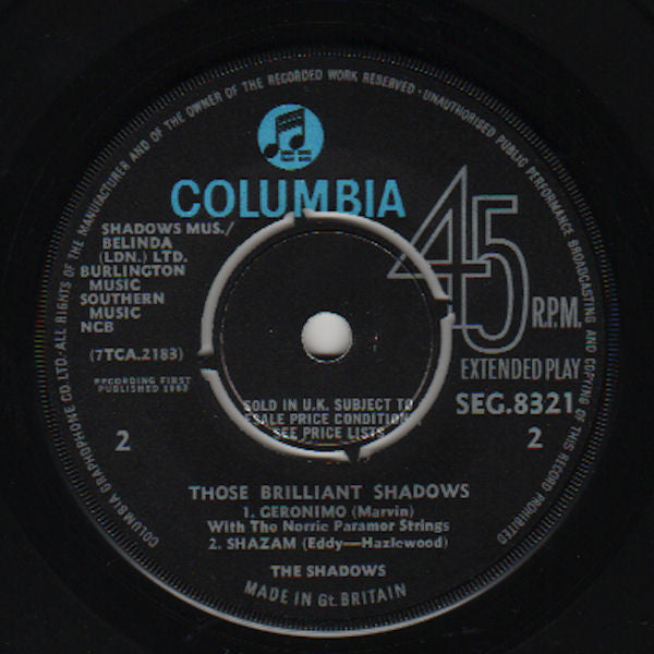 The Shadows : Those Brilliant Shadows (7", EP)