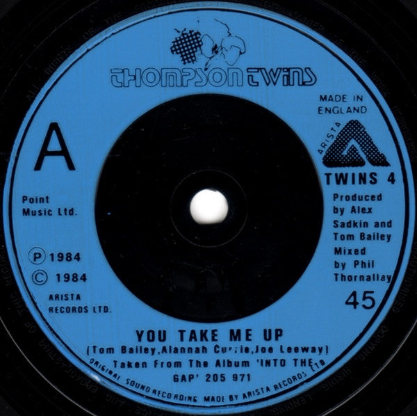 Thompson Twins : You Take Me Up (7", Single, Blu)