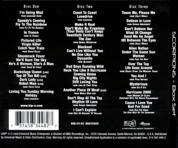 Scorpions : Box Of Scorpions (3xCD, Comp)