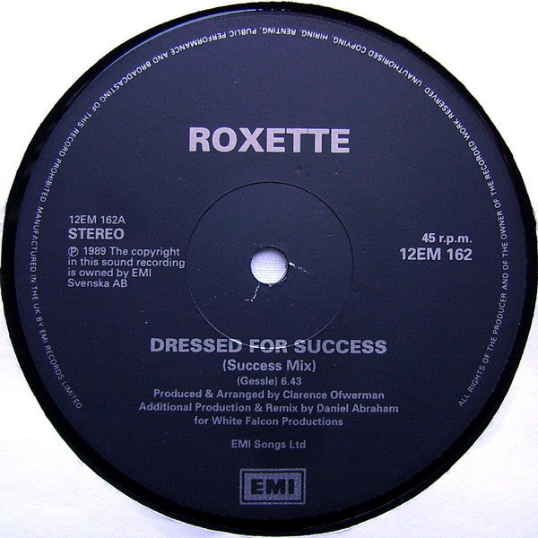 Roxette : Dressed For Success (12", RE)