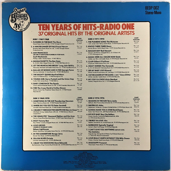 Various : Ten Years Of Hits - Radio 1 (2xLP, Comp, Mono)