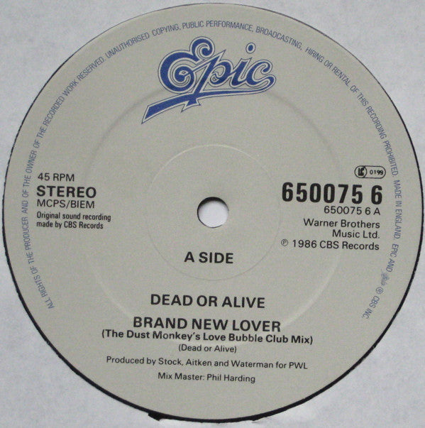 Dead Or Alive : Brand New Lover (12")