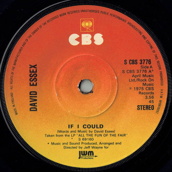 David Essex : If I Could (7", Single, Sol)