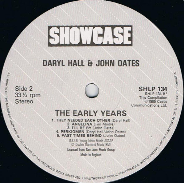 Daryl Hall & John Oates : The Early Years (LP, Comp)