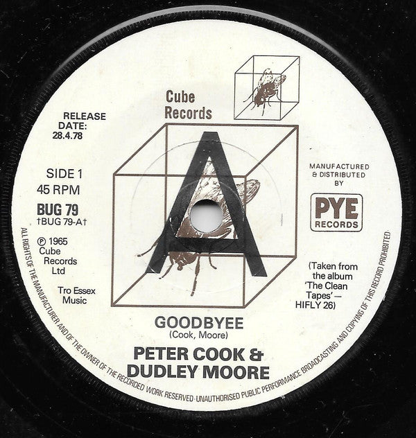 Peter Cook & Dudley Moore : Goodbyee (7", Promo, RE)